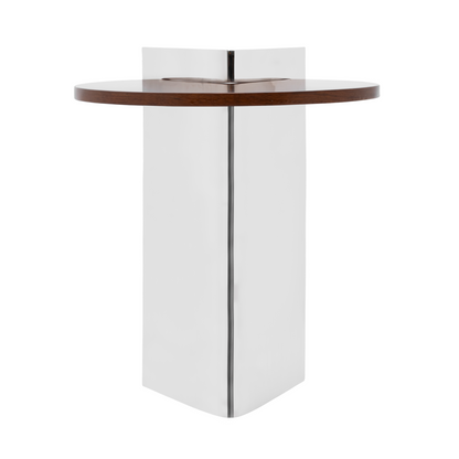 Mirror Steel and Walnut