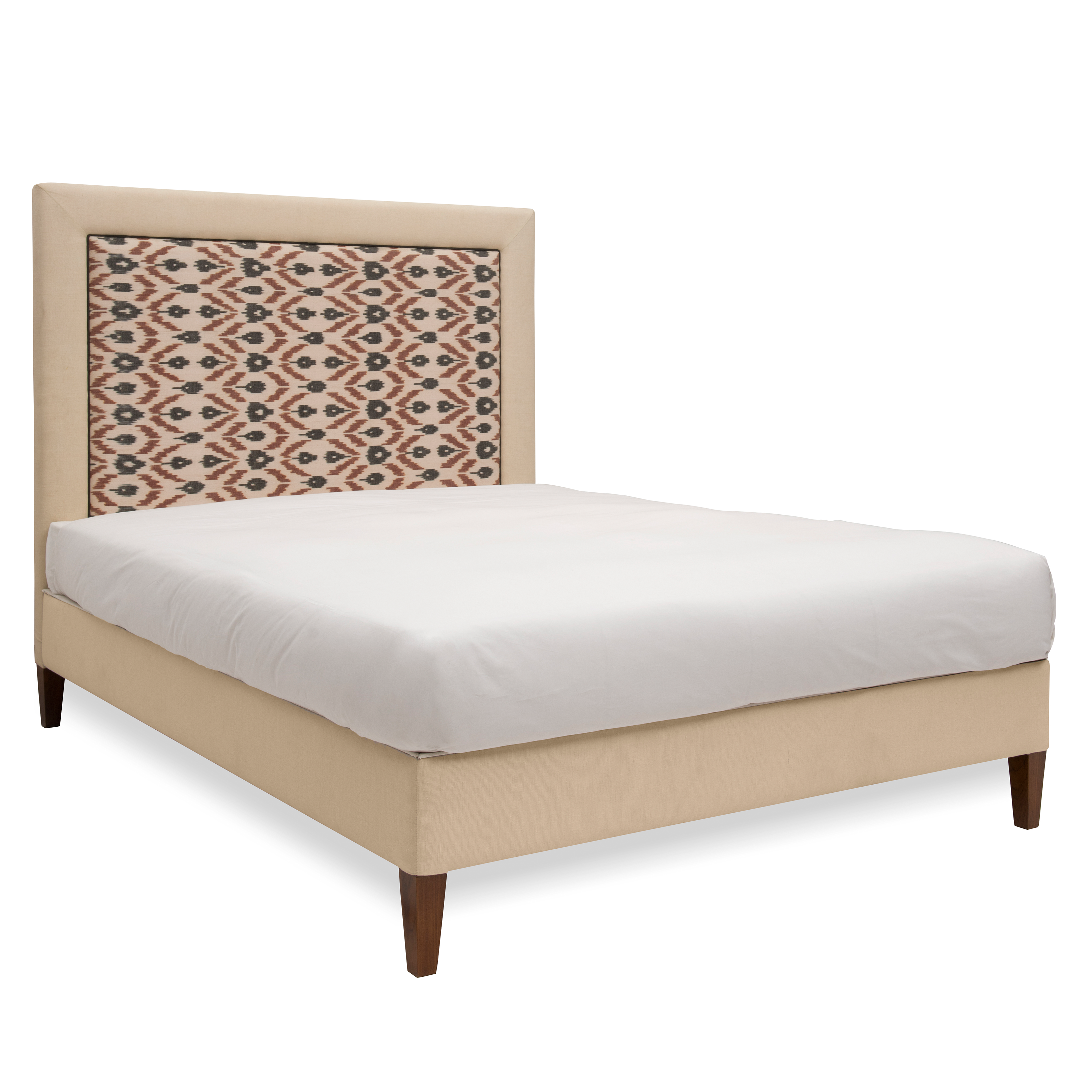 Cotton Linen Sand and Ikat Chittoor Dark Walnut