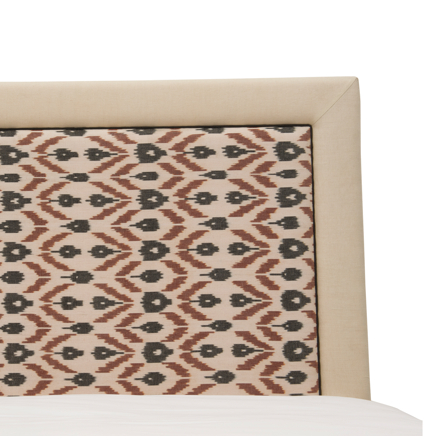 Cotton Linen Sand and Ikat Chittoor Dark Walnut