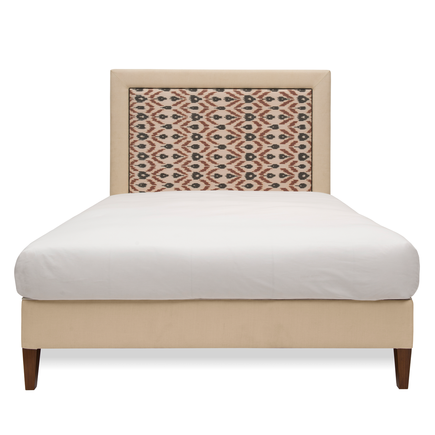 Cotton Linen Sand and Ikat Chittoor Dark Walnut