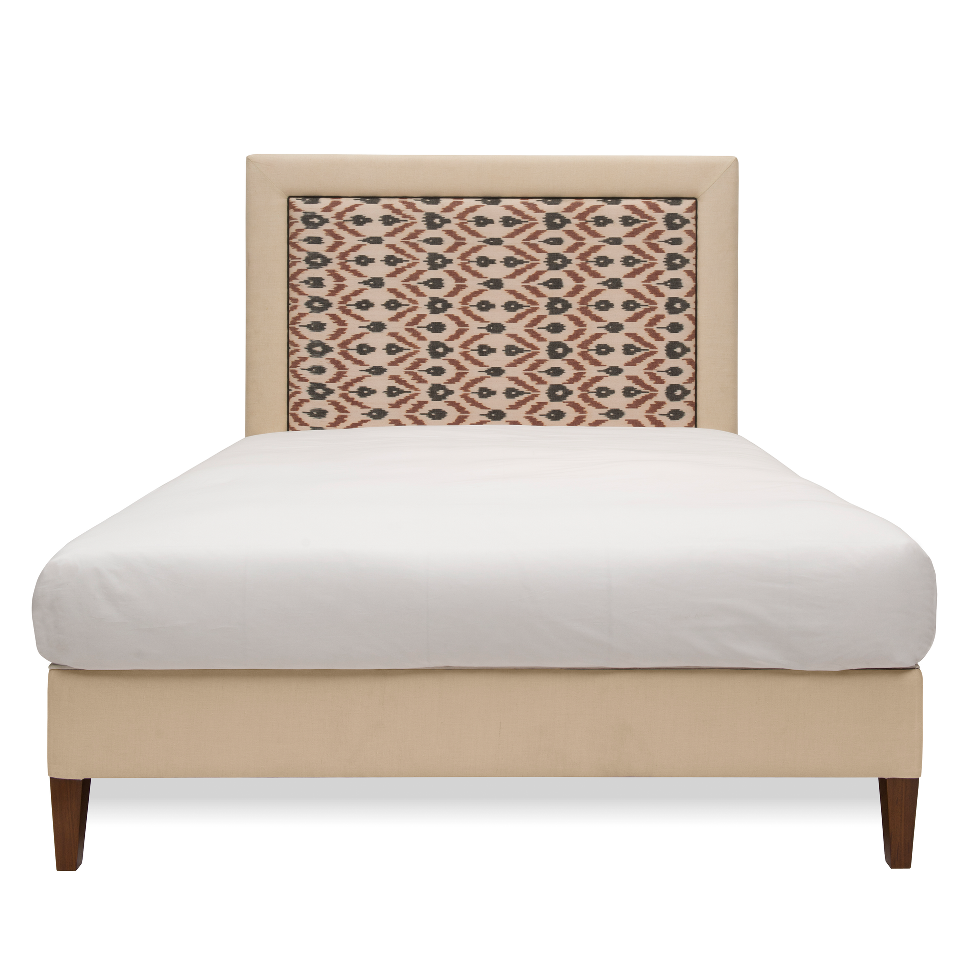 Cotton Linen Sand and Ikat Chittoor Dark Walnut